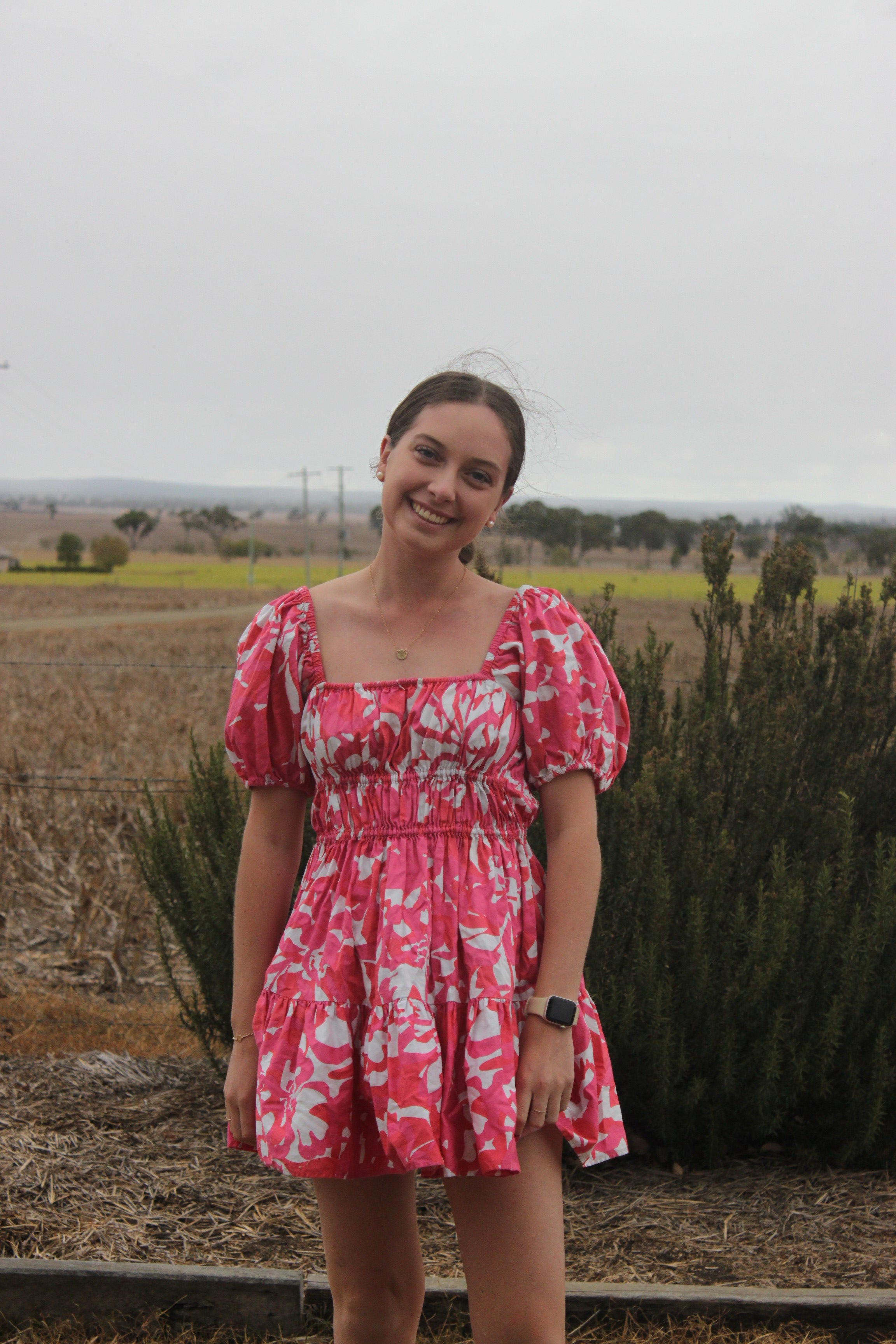 Pink and White dress