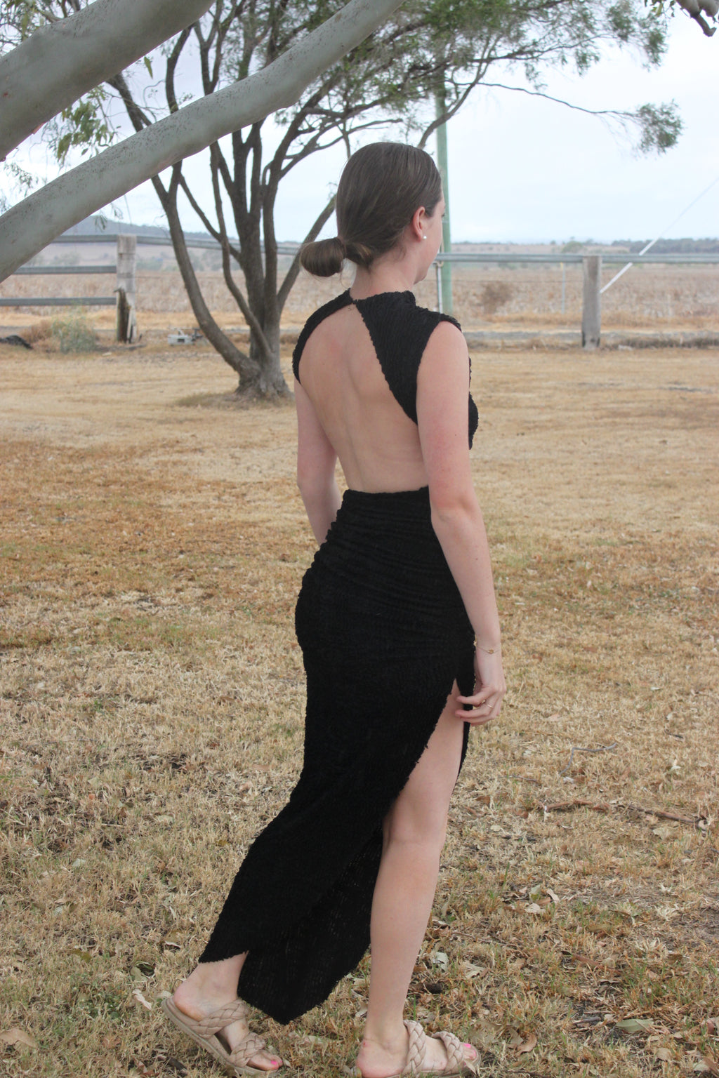 Black Backless dress