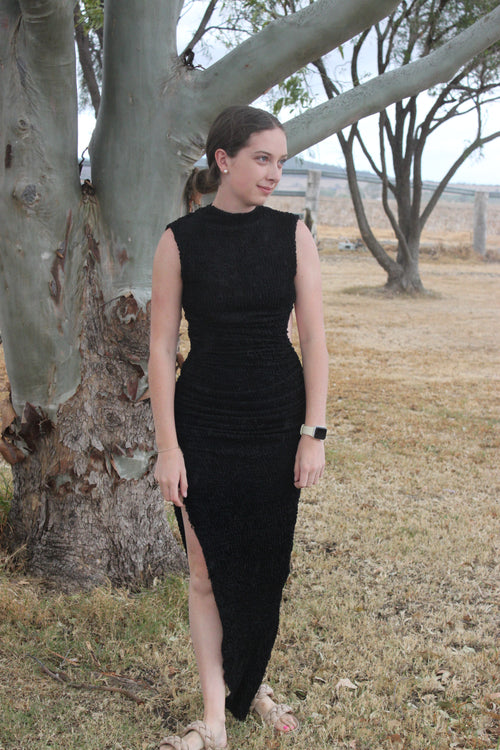 Black Backless dress